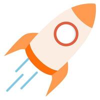 Rocket icon isolated on white background. vector