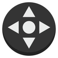 Arrow remote controller flat icon isolated on white background. vector