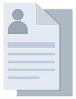 Contract paper flat icon isolated on white background. vector