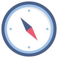 Compass icon in flat style isolated on white background. vector