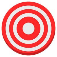 Red target icon isolated on white background. vector
