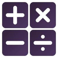 Mathematics mark flat icon isolated on white background. vector