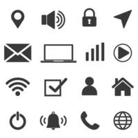 Web icon set isolated on white background. vector