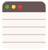 Note icon isolated on white background. vector