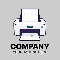 Modern Printer Logo Design for a Company vector