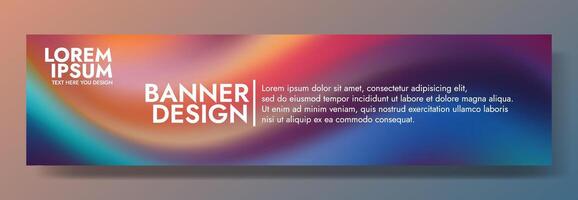 Modern banner design with a pastel gradient background vector