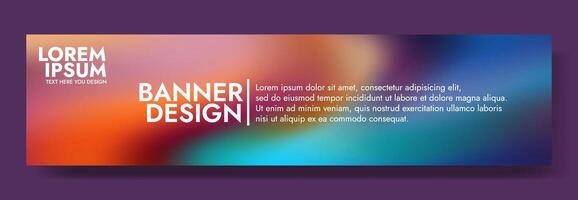 Modern banner design with a purple gradient background. vector