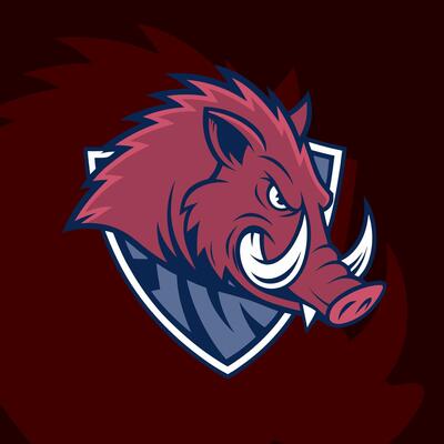 Gaming e-sport boar or pig logo design perfect for team identity and branding