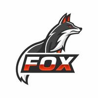 Fox gaming e-sports logo emblem featuring a sleek and creative design for gamers team and teams vector