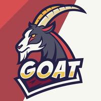 GOAT gaming e-sport logo design perfect for competitive teams and branding enthusiasts vector