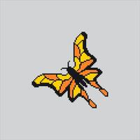 Pixel art illustration Butterfly. Pixelated Butterfly Insect. Butterfly Insect Icon pixelated for the pixel game and icon for website and game. old school retro. vector