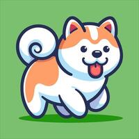 dog character with flat design vector