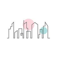 Modern City skyline flat design vector