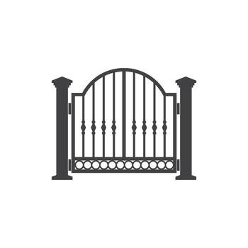 portón modelo icono vector