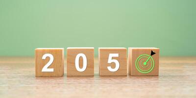 Net-zero emissions in 2050. Save the earth and the environment photo