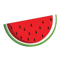 a slice of watermelon on a white background vector