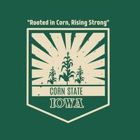 IOWA Corn State Simple Design Perfect for Print, Apparel, etc vector