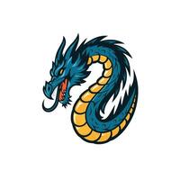 dragon attacking pose with claws logo design illustration on white background vector