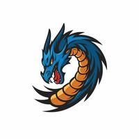 dragon attacking pose with claws logo design on white background vector