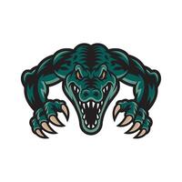 crocodile attacking with claws design illustration vector