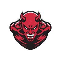 devil pose attacking with claws character design logo on white background vector