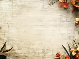 A textured background with floral accents, suitable for invitations or decorative purposes. photo