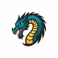 dragon attacking pose with claws logo illustration vector