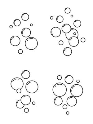 Gas balloons. air bubbles outline sign. water bubbles icon