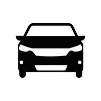 Car icon, front view flat icon for apps and websites vector