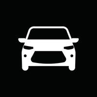 Car icon, vehicle front view flat icon for apps and websites vector