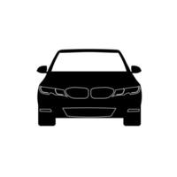 Car icon, vehicle or automobile front view flat icon for apps and websites vector