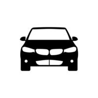 Car icon, automobile front view flat icon for apps and websites vector