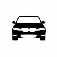 Car icon front view for apps, website or symbol vector