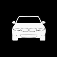 Car icon, Sedan car, vehicle or automobile front view flat icon for apps and websites vector
