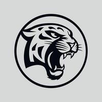 Angry Jaguar minimalist logo vector