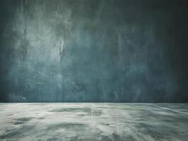 A textured gray wall and floor create a minimalist backdrop for various uses. photo