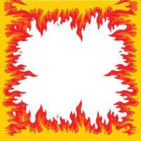 Fire frame illustration isolated on white background vector