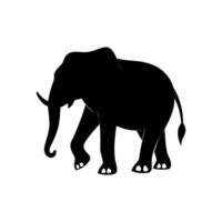 An elephant is shown in silhouette on a white background vector