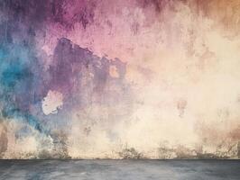 A textured wall with a blend of soft colors, creating an artistic backdrop. photo