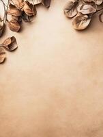 A textured background with dried leaves, creating a natural and earthy aesthetic. photo