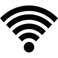 Wi-Fi Connection Silhouette Illustration on White Background vector