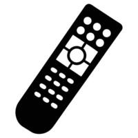 Remote Control Silhouette Illustration on White canvas vector