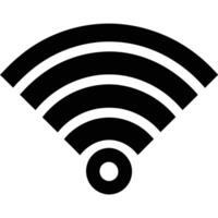 Wi-Fi Connection Silhouette on White Background vector