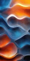Colorful abstract waves with intricate patterns create a visual experience suitable for mobile phone wallpaper photo