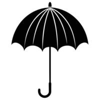 Simple Umbrella Silhouette on White Background vector