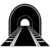 Tunnel Silhouette Design on White Background vector