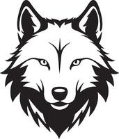 Wolf Head Silhouette Illustration vector