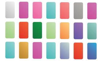 Set of different colored buttons. Trendy gradient. Isolated on a white background. vector