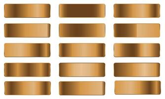 Golden gradients set. Metallic gold gradients. Elegant gold gradients. design vector