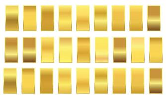 Gold foil gradient texture background set. Collection of golden foil gradient template. illustration vector